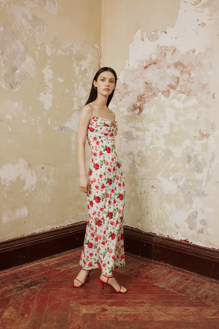 Martina Rosie Maxi Dress in Silk Crepe de Chine - Image 5