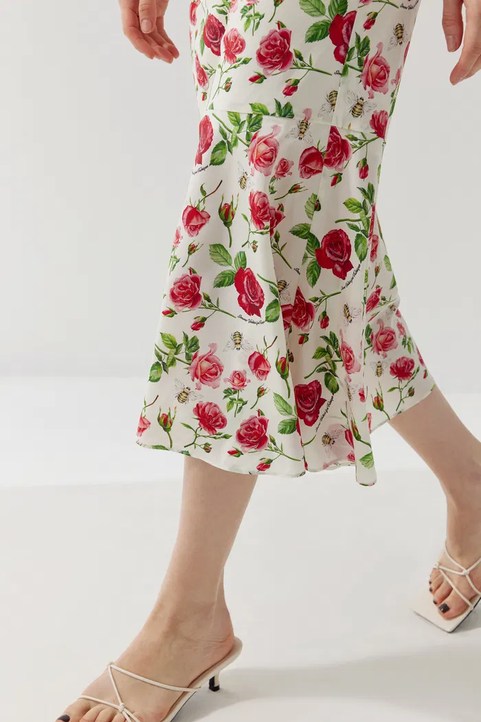 Martina Rosie Maxi Dress in Silk Crepe de Chine - Image 8
