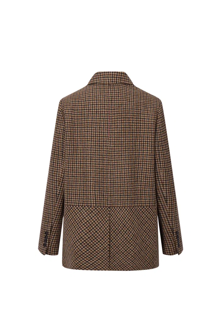 Meare Plaid Blazer in Merino Wool Houndstooth - Image 15
