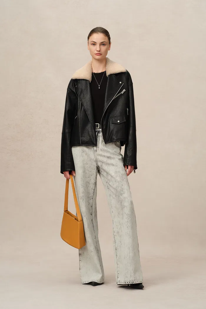 Melford Biker Jacket in Vegan Leather - Image 3