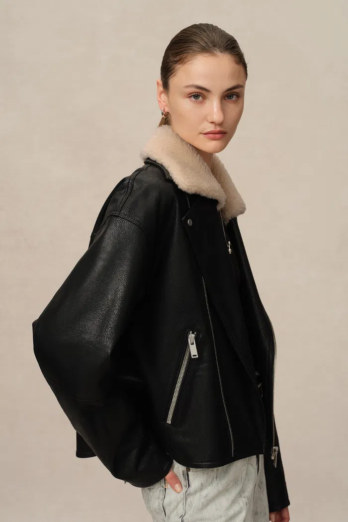 Melford Biker Jacket in Vegan Leather - Image 5