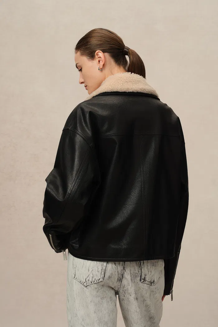 Melford Biker Jacket in Vegan Leather - Image 8