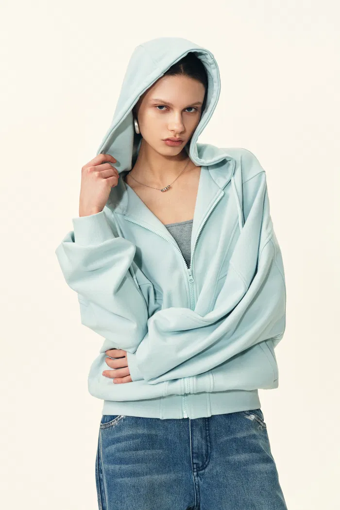 Melody Batwing Sleeve Oversized Hoodie in Cotton - Image 2