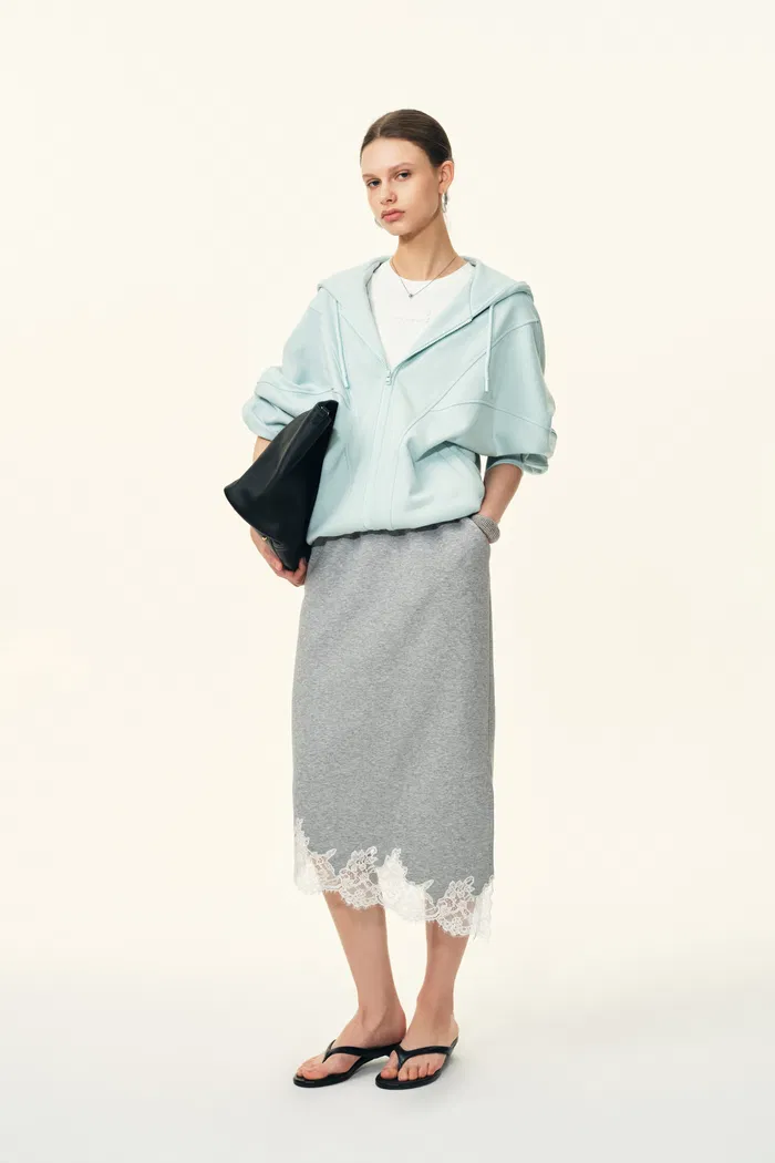 Melody Batwing Sleeve Oversized Hoodie in Cotton - Image 3