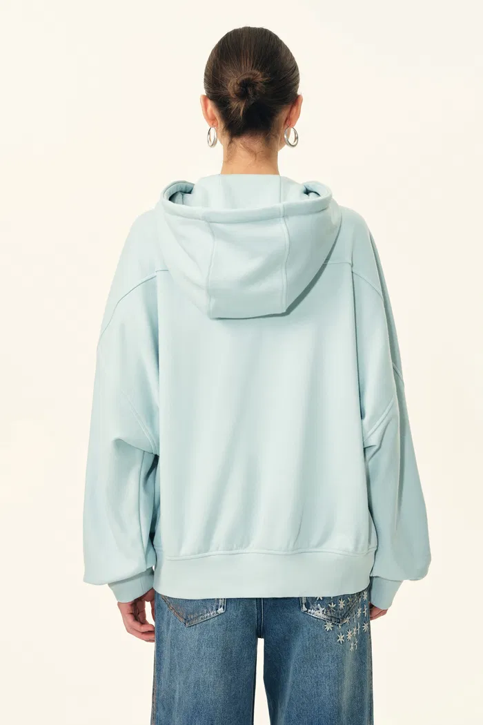 Melody Batwing Sleeve Oversized Hoodie in Cotton - Image 5