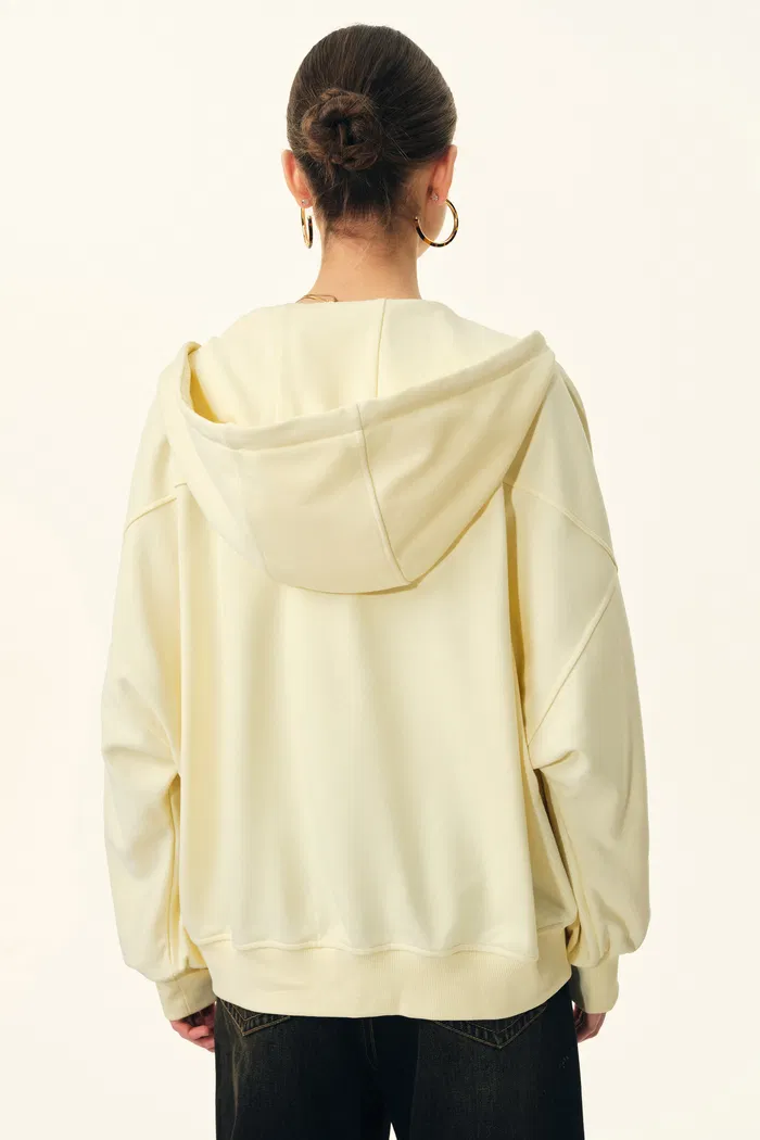 Melody Batwing Sleeve Oversized Hoodie in Cotton - Image 4