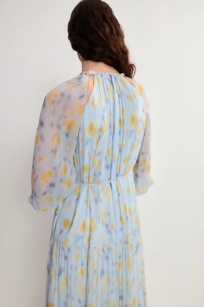 Mia Flora Dress in Crepe Georgette - Image 2