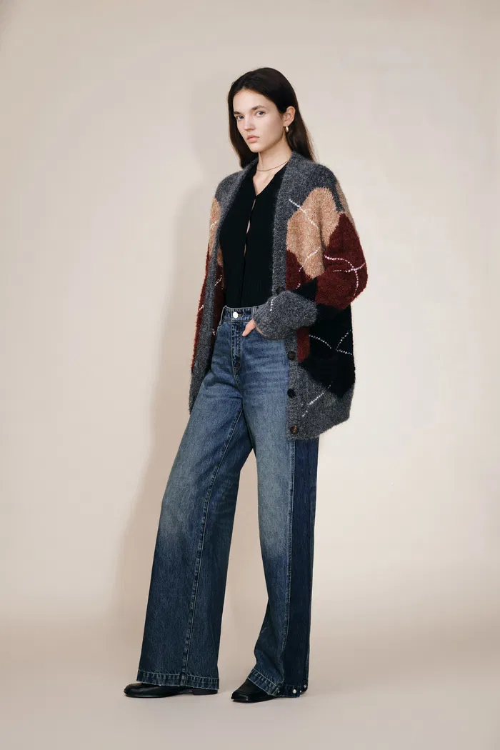 Mia Two Tone Panel Jeans in Cotton Denim - Image 4