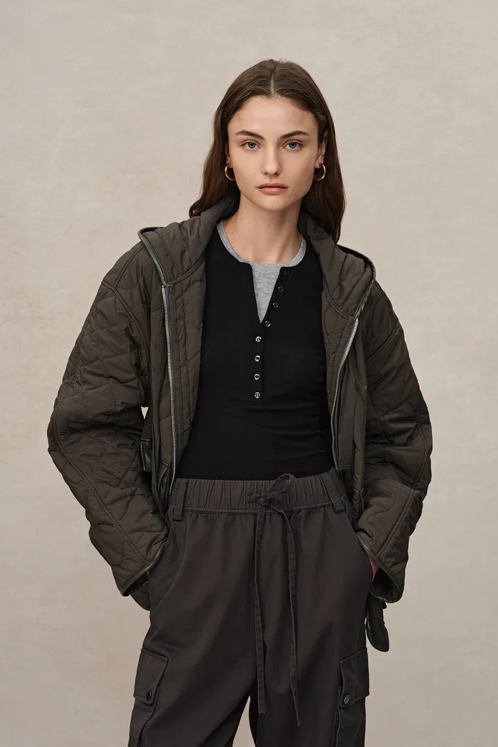 Michelle Water-Repellent Quilted Puffer Jacket in Lighweight High Density Fabric - Image 4