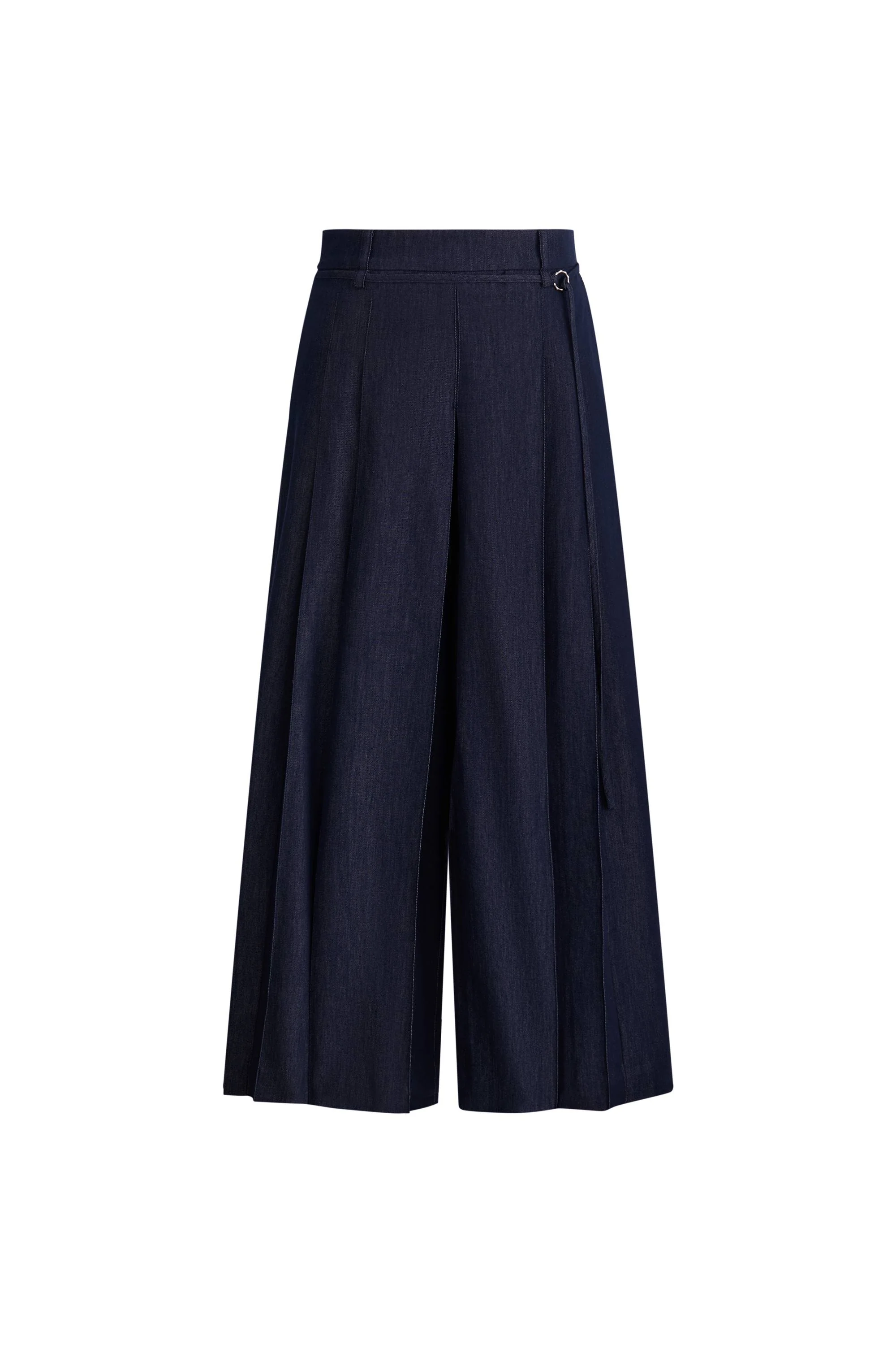 Mignon Mid Rise Wide Leg Culottes in Lyocell Denim - Image 11