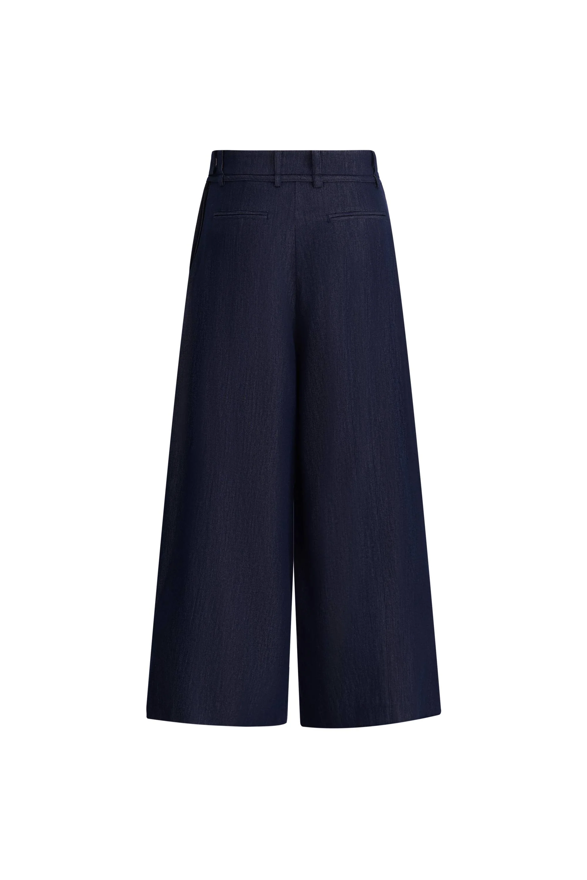 Mignon Mid Rise Wide Leg Culottes in Lyocell Denim - Image 12
