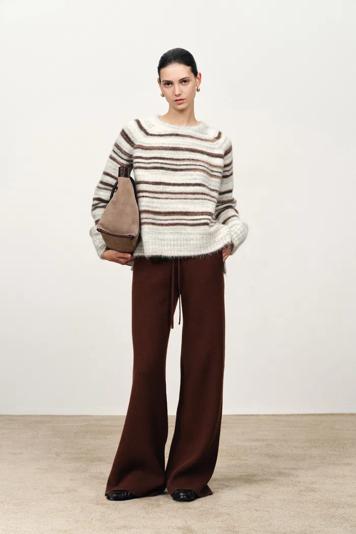 Mignon Striped Sweater in Alpaca Blend Knit - Image 3