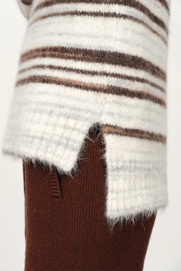 Mignon Striped Sweater in Alpaca Blend Knit - Image 6