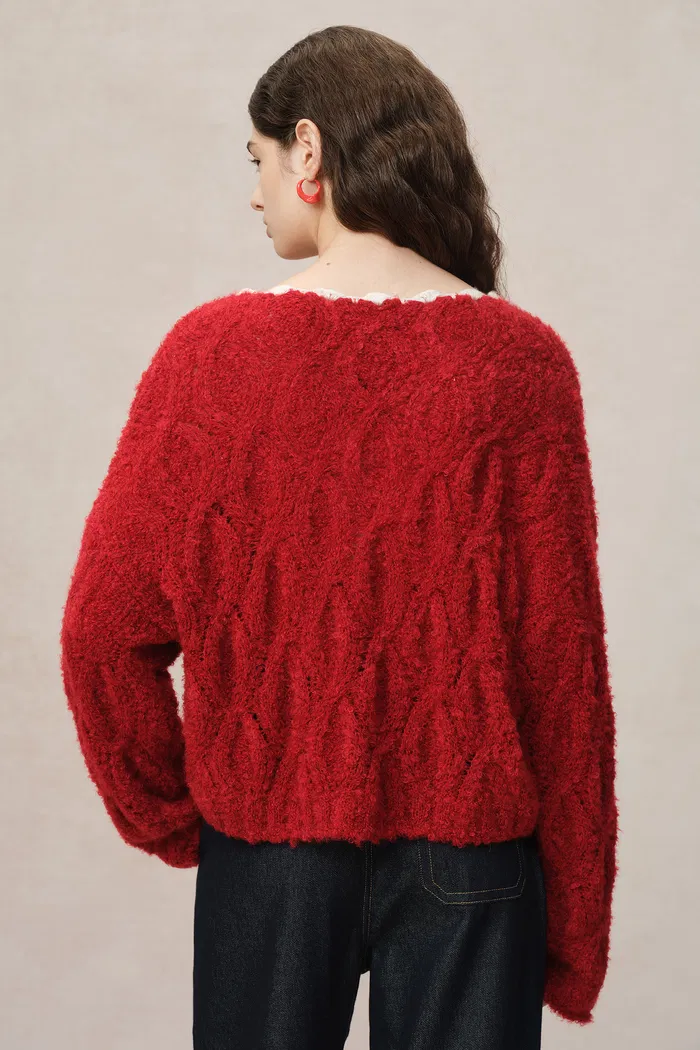 Mist Sweater in Kid Mohair Bouclé Knit - Image 7