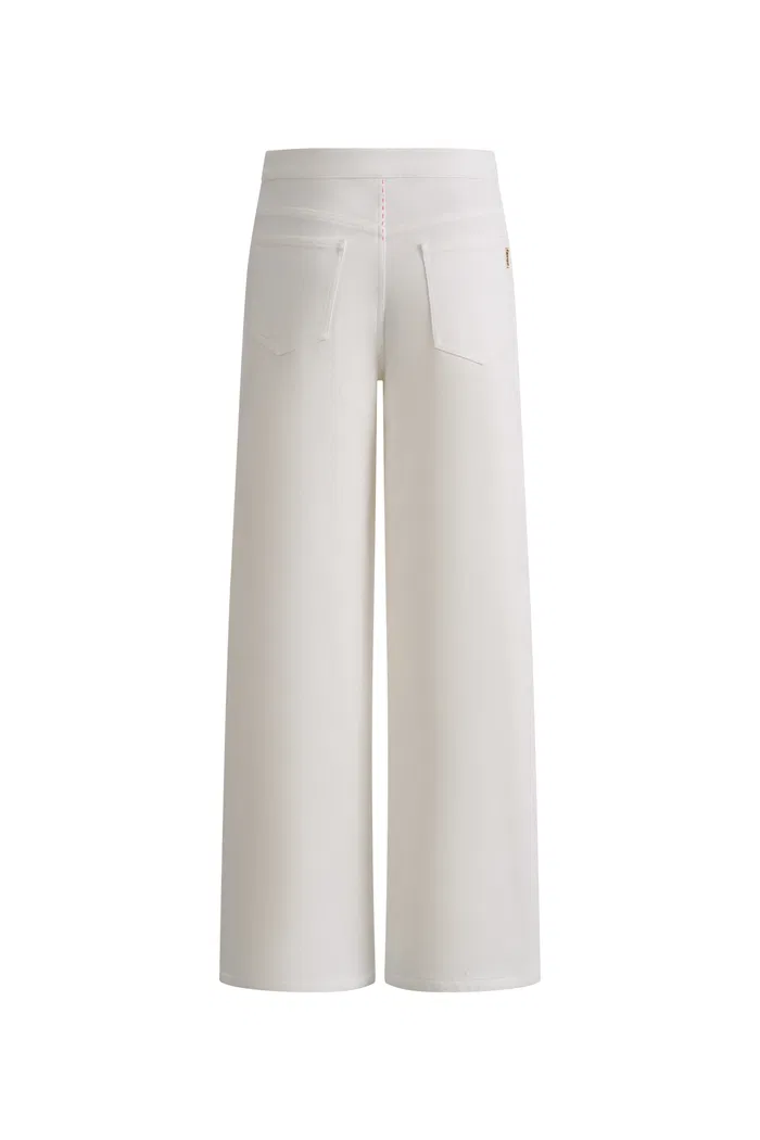 Mix Front Patch-Pocket Ankle Pants In Stretch Cotton Blend - Image 7