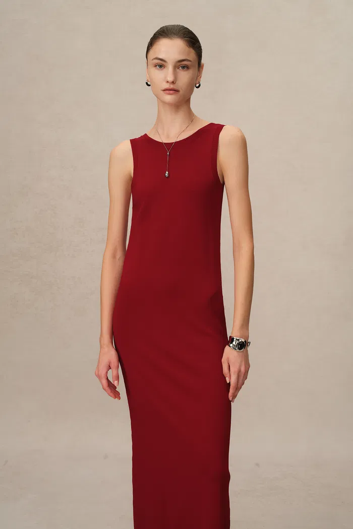 Molly Fitted Dress in High Stretch Knit - Image 6