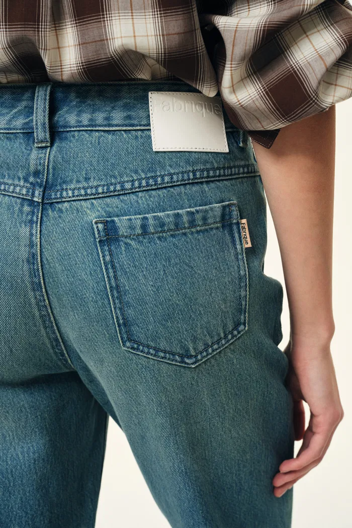 Molly Washed Bootcut Jeans in Cotton Denim - Image 5