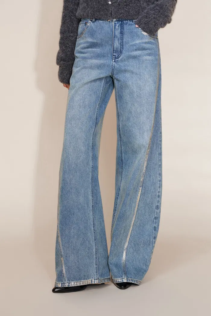 Monroe Silver Back Pocket Jeans in Cotton Denim - Image 3