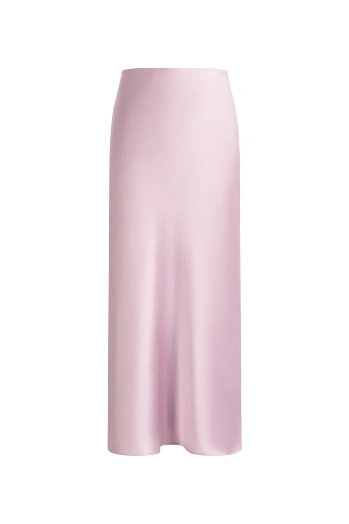 Moon Bias-Cut Fishtail Skirt In Acetate Satin - Image 8