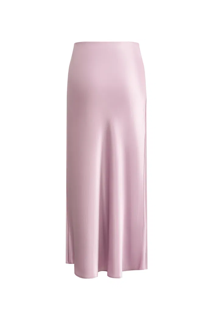 Moon Bias-Cut Fishtail Skirt In Acetate Satin - Image 9