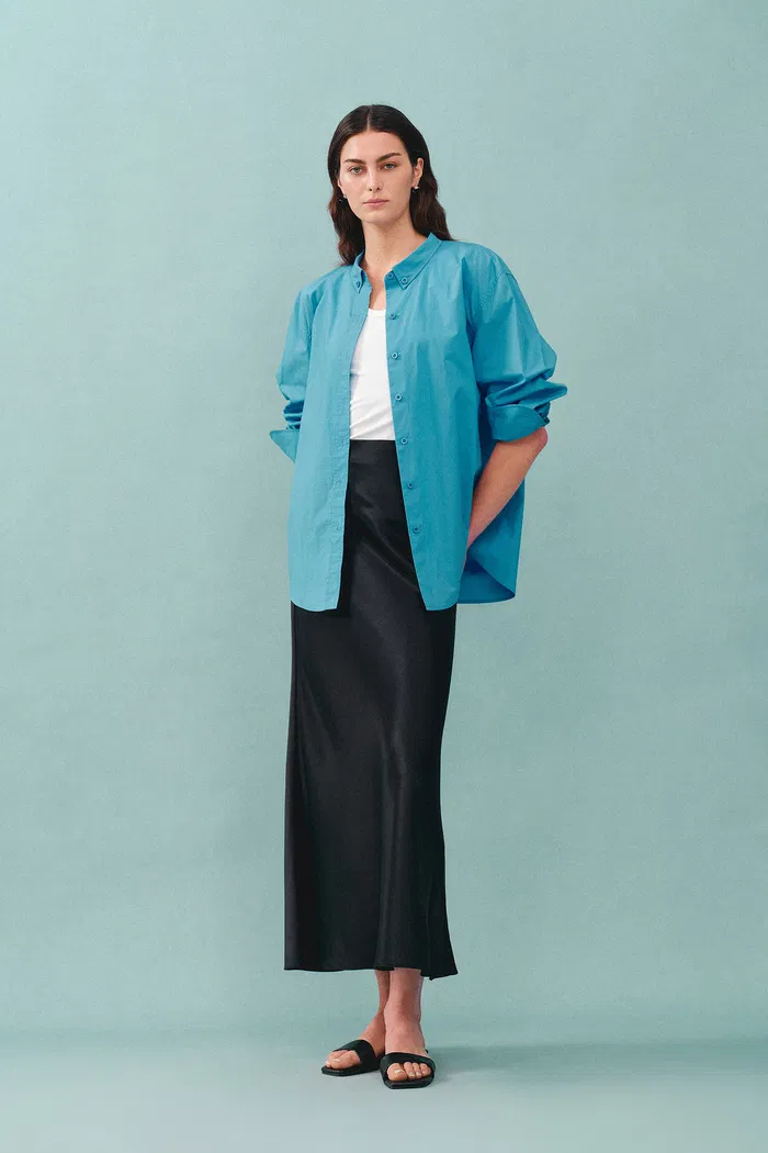 Moon Black Skirt in Premium Silky Satin - Image 10