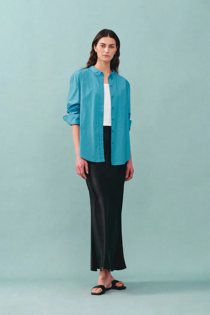Moon Black Skirt in Premium Silky Satin - Image 9
