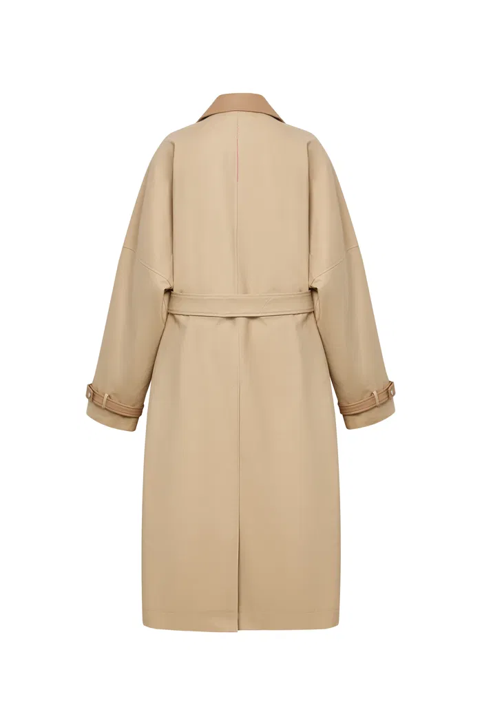 Morrone Belted Trench Coat in Cotton - Image 10