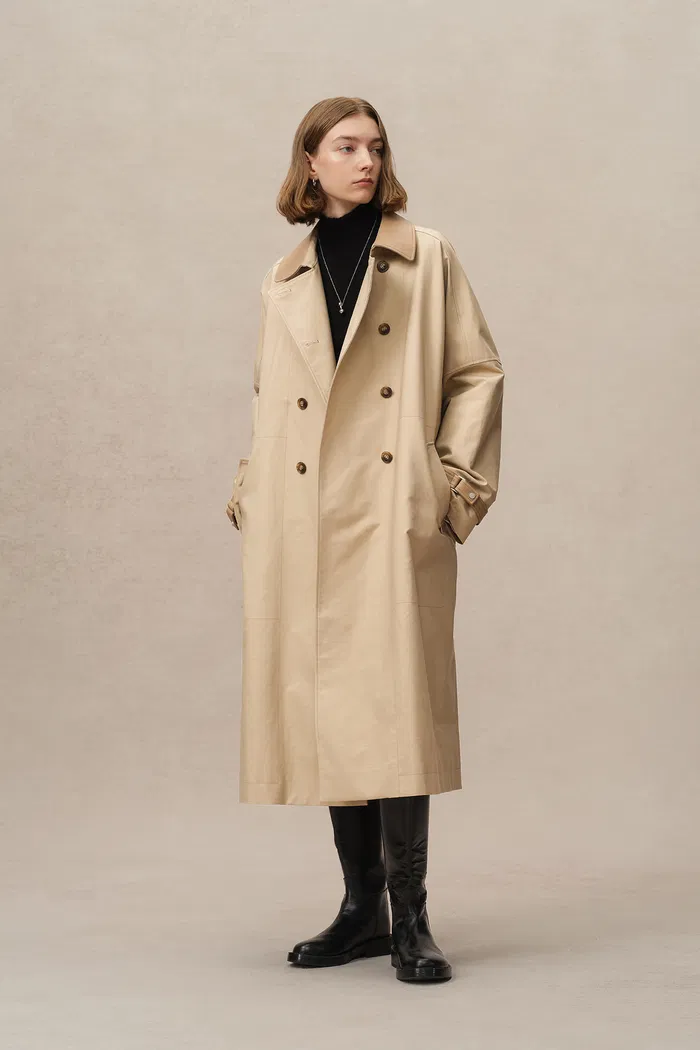 Morrone Belted Trench Coat in Cotton - Image 5
