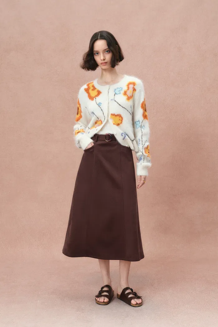 Morrow Suede Skirt in Lightweight Faux Suede - Image 2