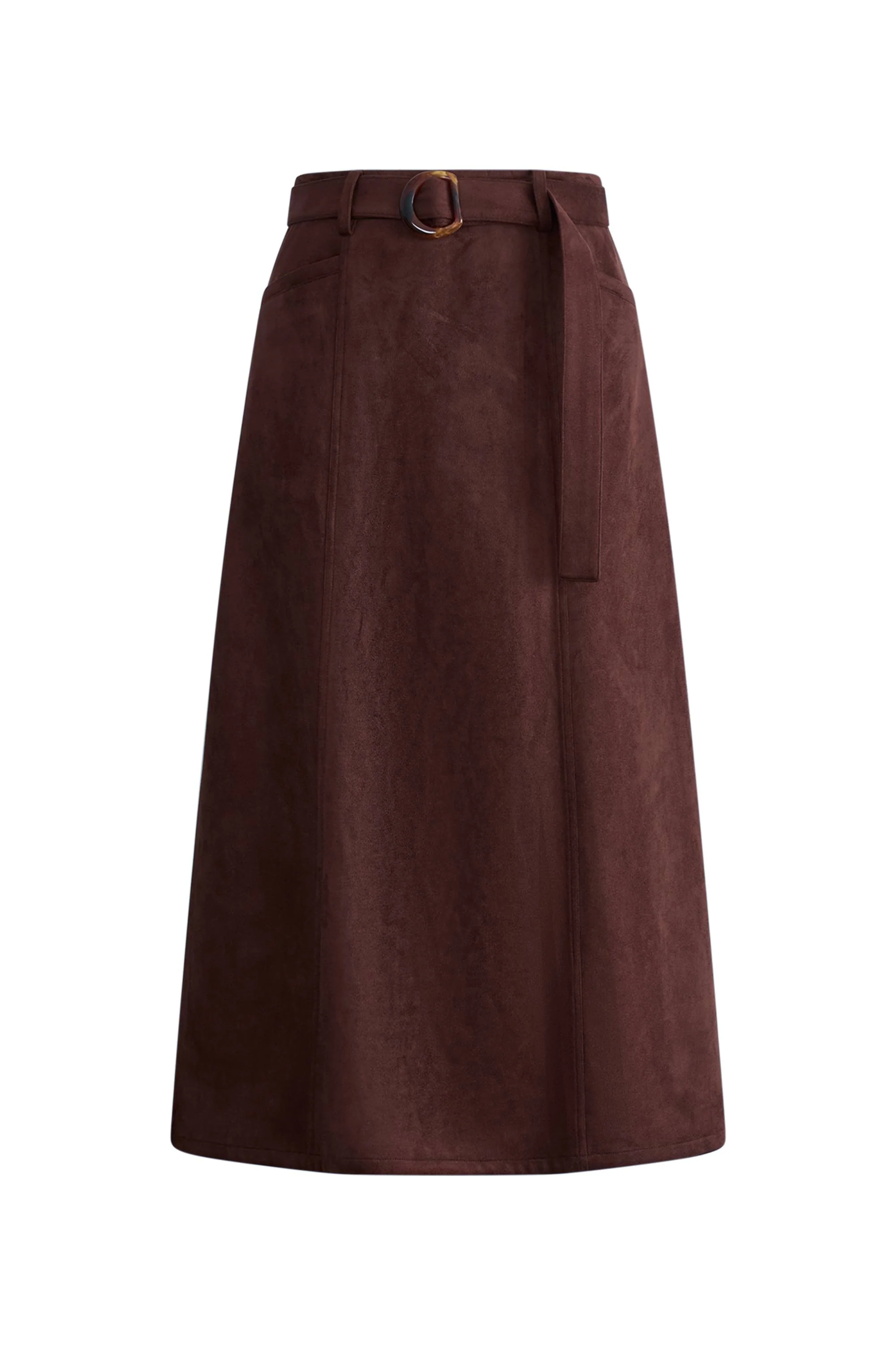 Morrow Suede Skirt in Lightweight Faux Suede - Image 7