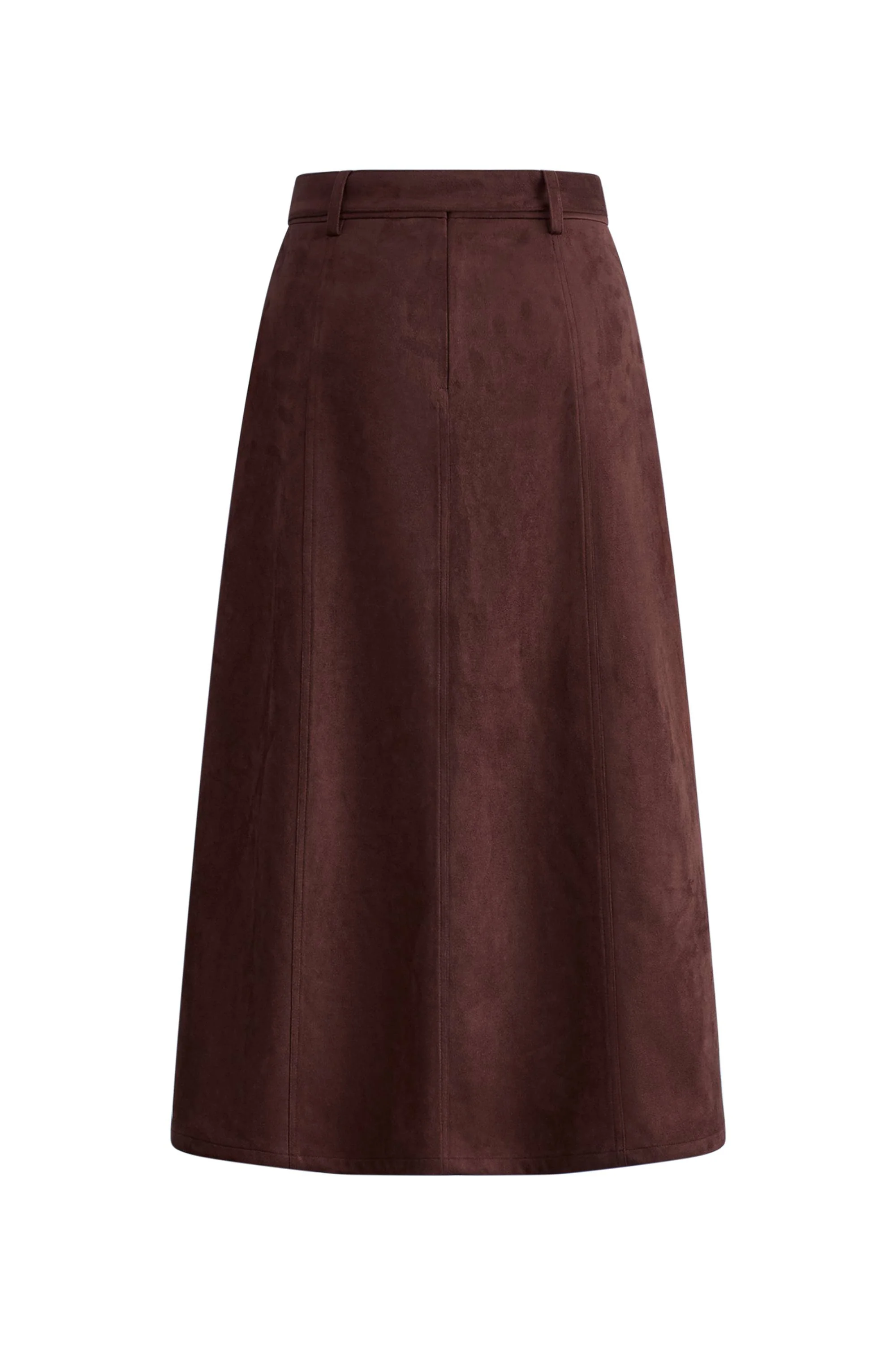 Morrow Suede Skirt in Lightweight Faux Suede - Image 8