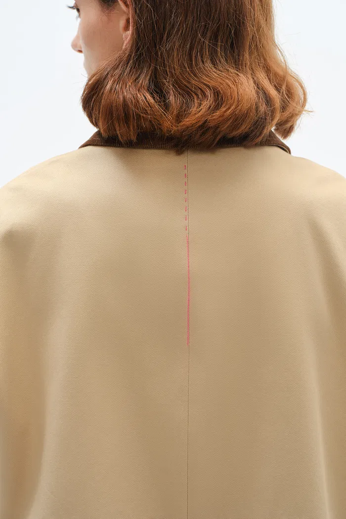 Morston Contrast Cropped Jacket in 100% Cotton Twill - Image 10