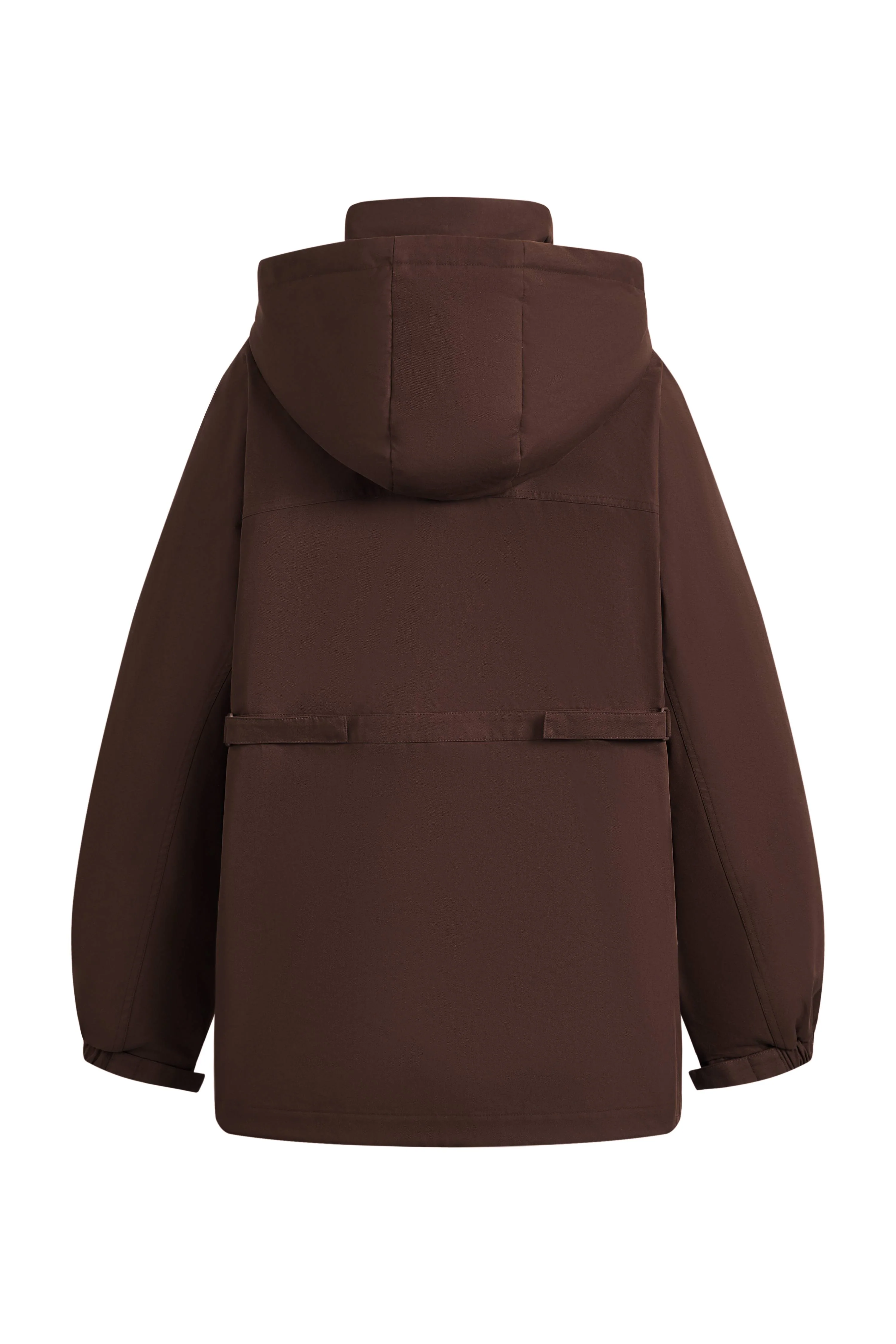 Moxy Detachable Hooded Down Jacket in Structured Cotton Blend - Image 9