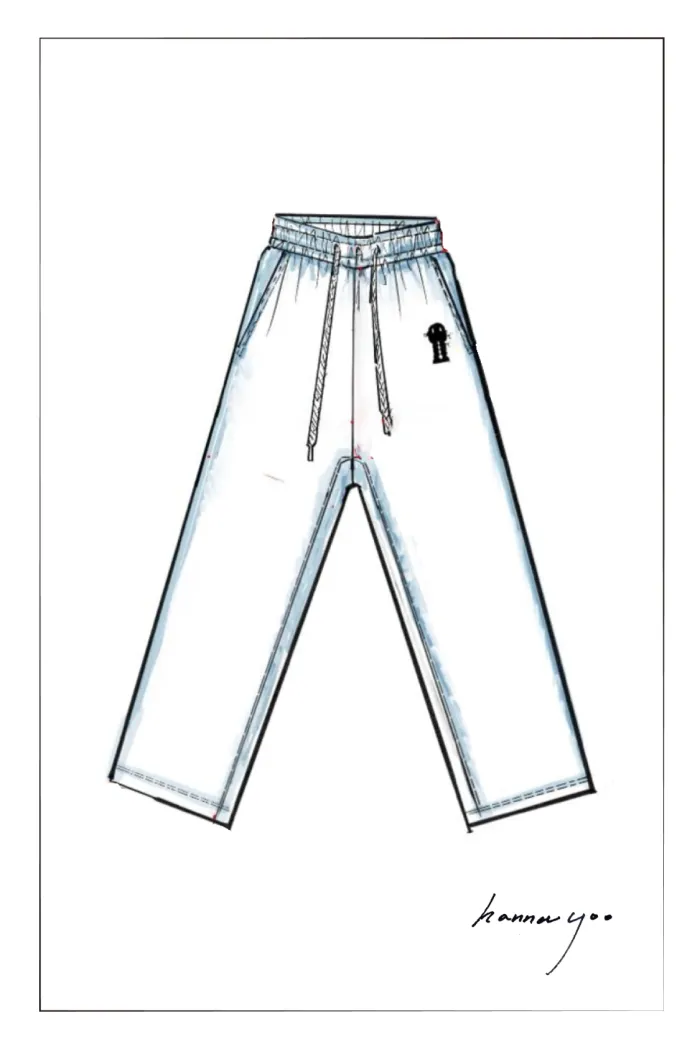 My Mr. Shadow Hand Sprayed Edges Drawstring Sweatpants in Modal-Acetate - Image 10