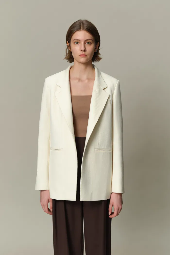 Naomi Blazer in Fine Worsted Wool - Image 8