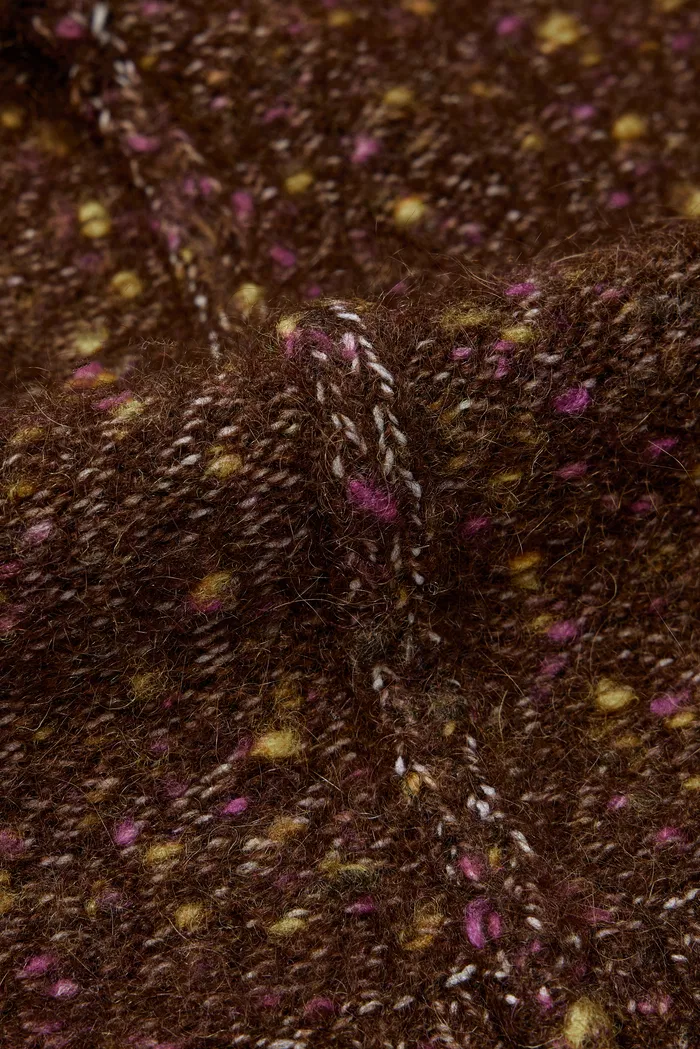 Natalie Knit Cardigan in Wool Speckled Yarn - Image 9