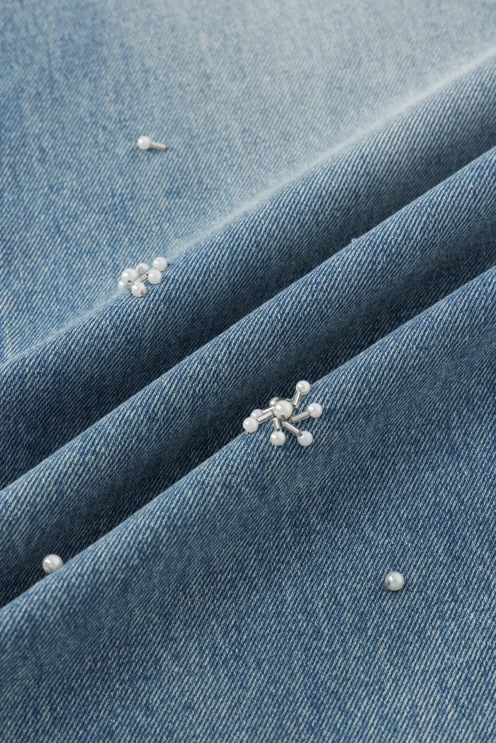 Nico Hand Sewn Embellished Jeans in New Lightweight Washed Denim - Image 11