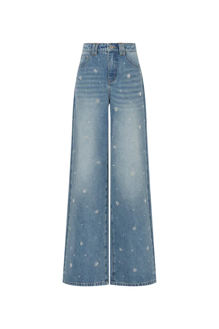 Nico Hand Sewn Embellished Jeans in New Lightweight Washed Denim - Image 12