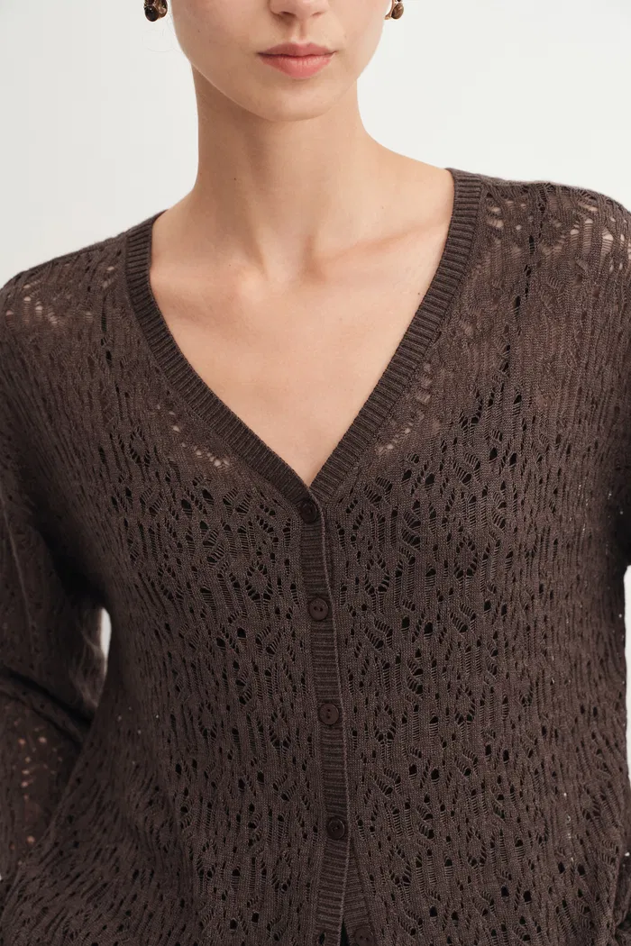 Nicole Reversible Front or Back Sweater in Cashmere Blend Knit - Image 6