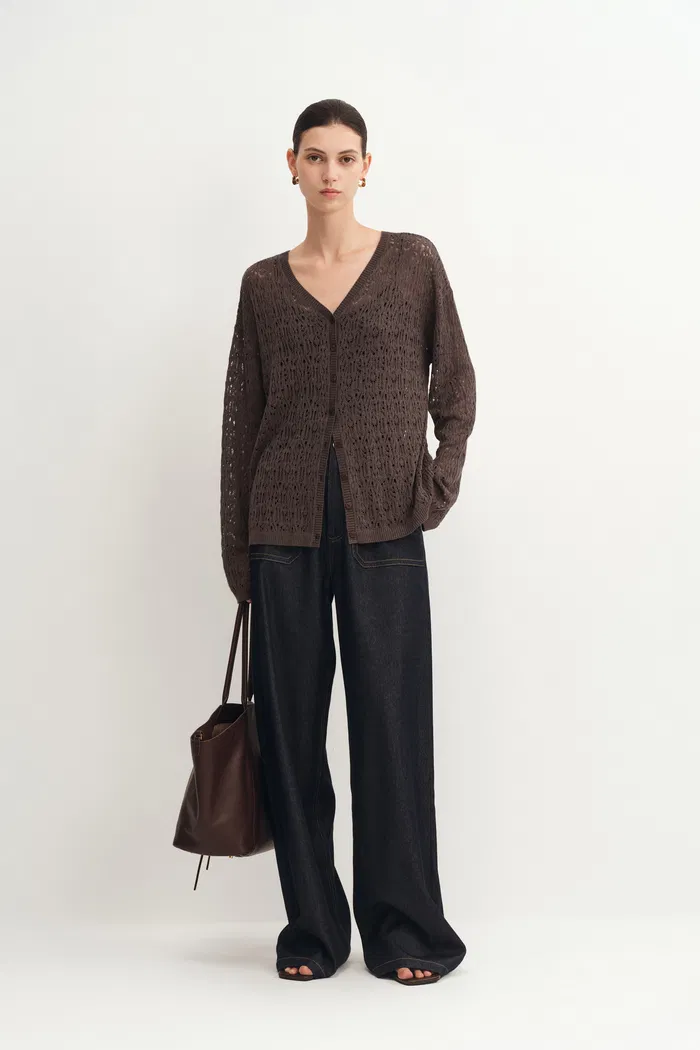 Nicole Reversible Front or Back Sweater in Cashmere Blend Knit - Image 7
