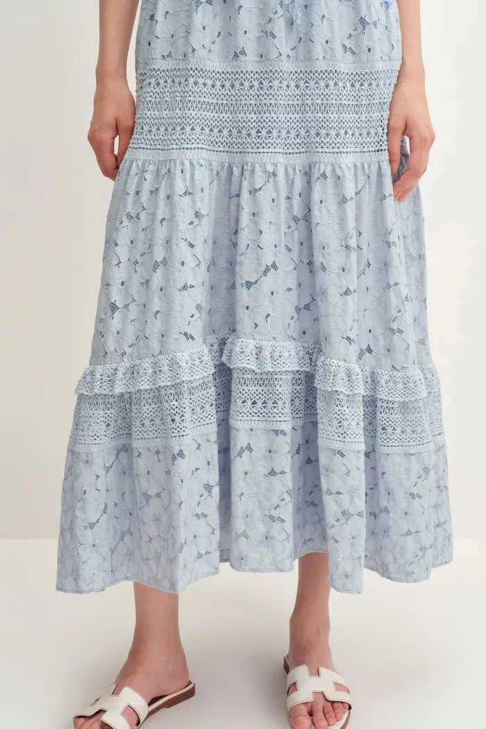 Nora Laced Open Knit Midi Dress - Image 6