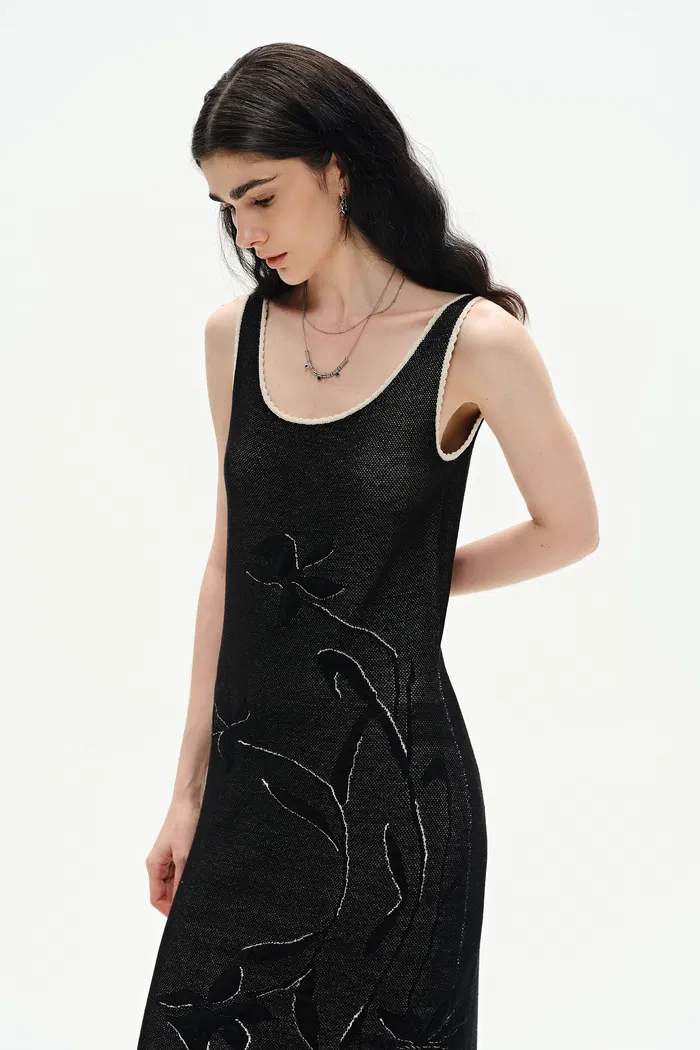 Nora Maxi Dress in Cotton Blend Knit - Image 7