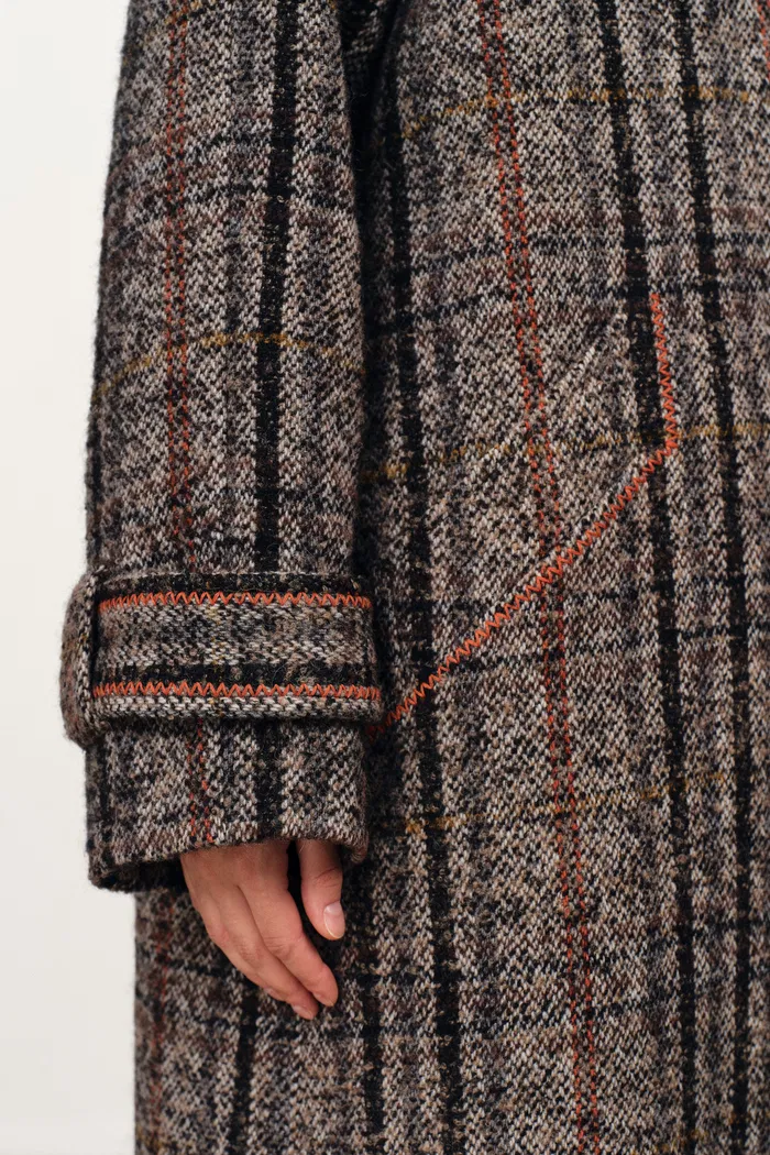 Oakley Check Coat in Merino Wool Tweed - Image 5