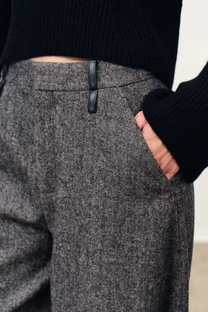 Oakley Oversized Suit Pants in Lightweight Merino Herringbone - Image 5