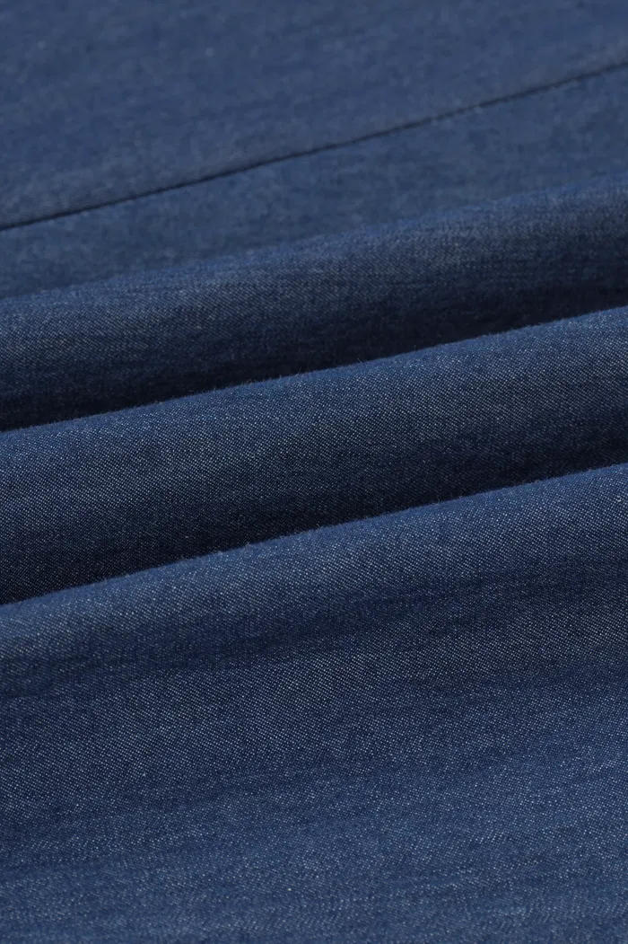 Ocean Dress in Washed Cotton Denim - Image 9