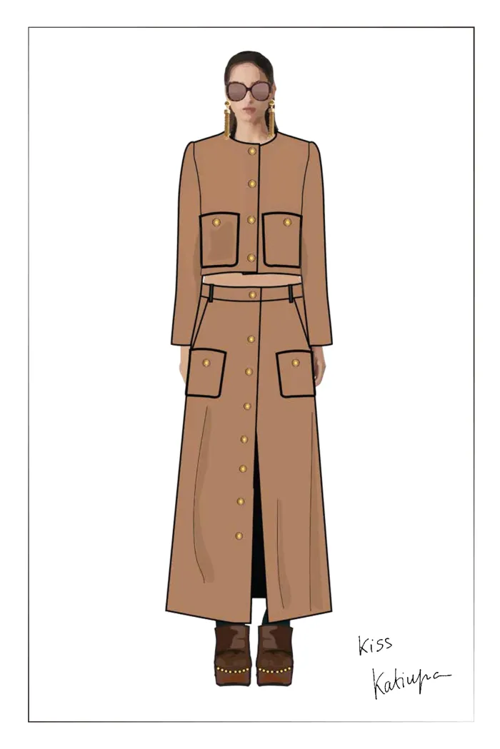 Olivia Contrast Trim Jacket in Faux Suede - Image 9