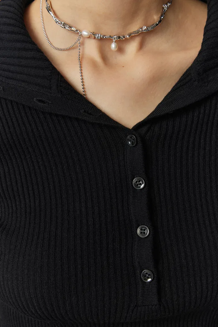 Olivia Fitted Top in Merino Wool Knit - Image 8