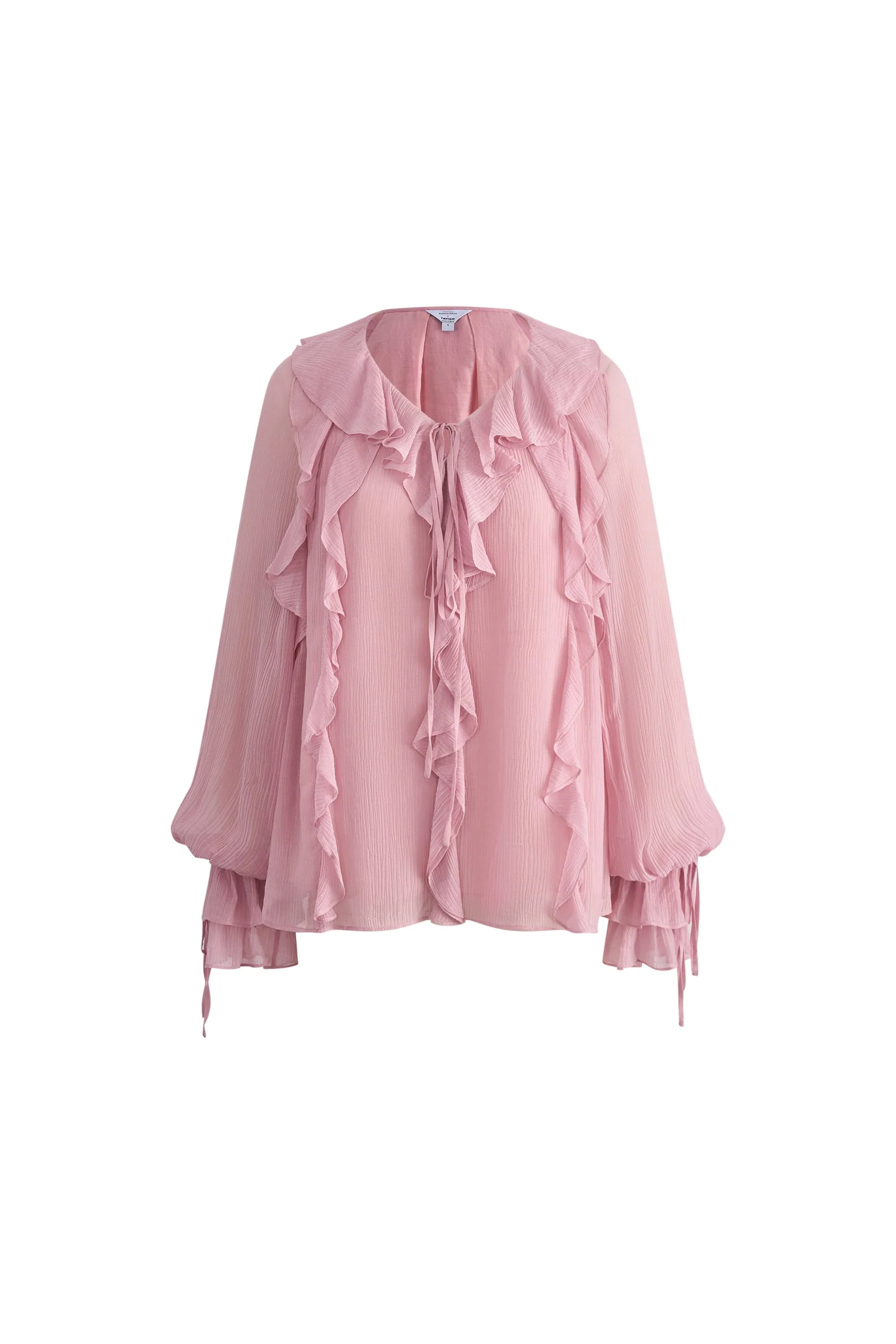 Olivia Ruffle Blouse in Silk Crepe - Image 8