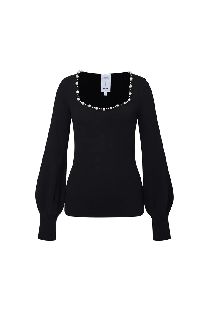 Orion Blouse in Wool Blend Knit - Image 10