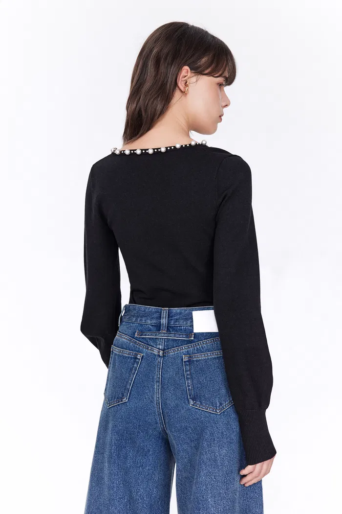 Orion Blouse in Wool Blend Knit - Image 5